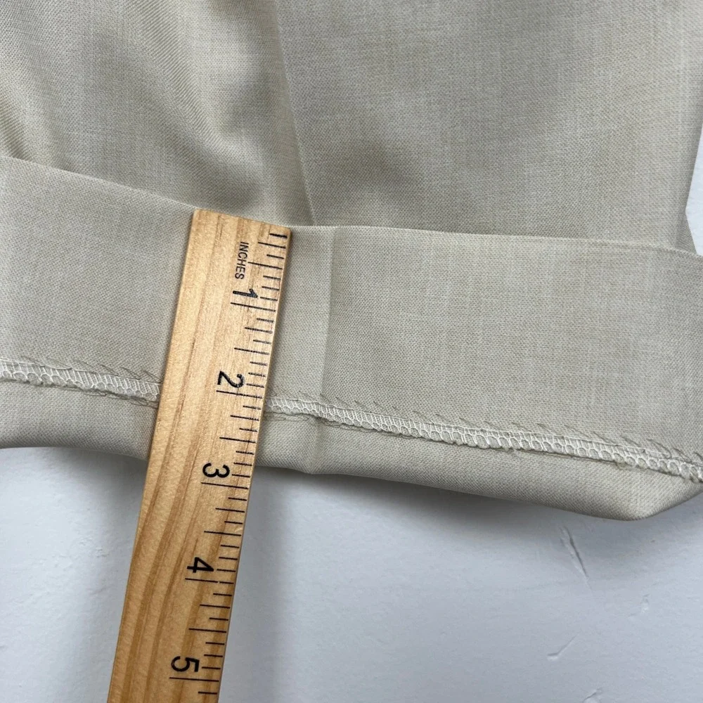 Peter Millar Charlotte Classic Fit Pants Mens 44L Stone Beige Stretch - Hemmed